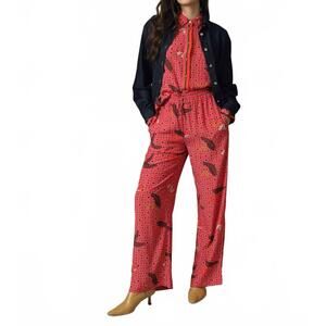 NEW EMILY LOVELOCK denise pant in beetroot